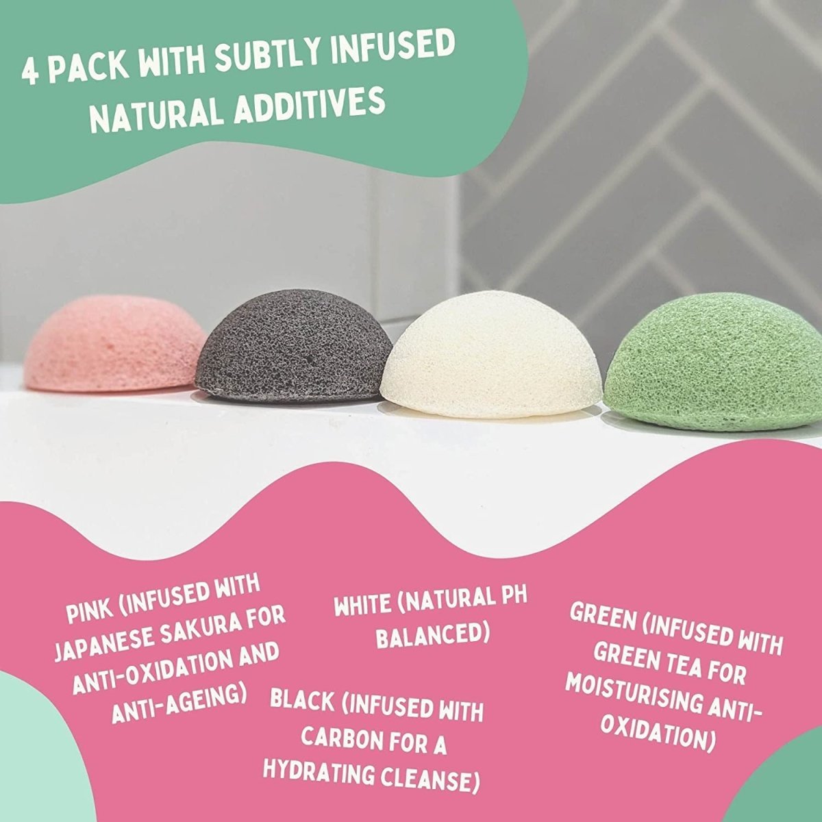 Konjac Facial Sponges – 4 Pack - REGN