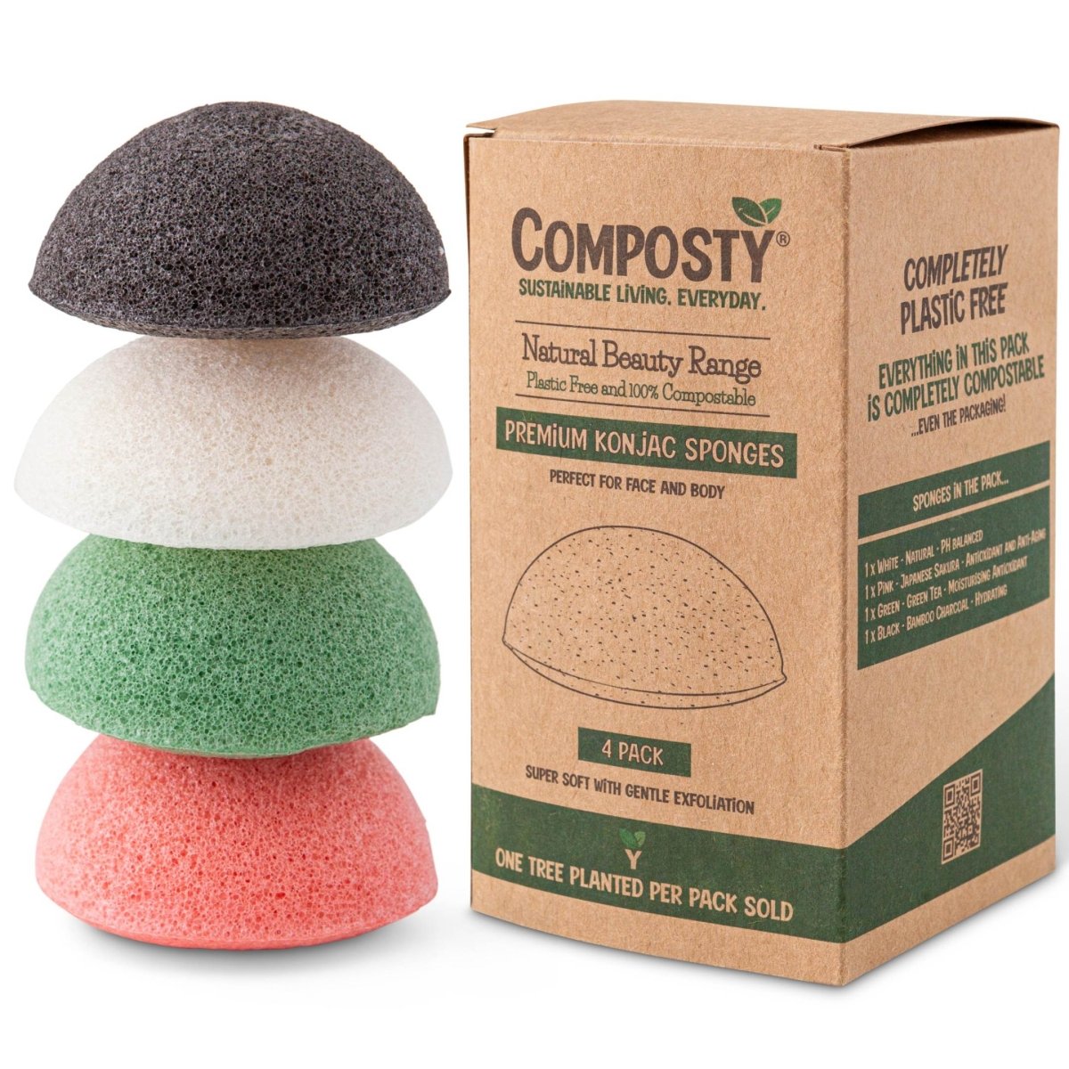 Konjac Facial Sponges – 4 Pack - REGN