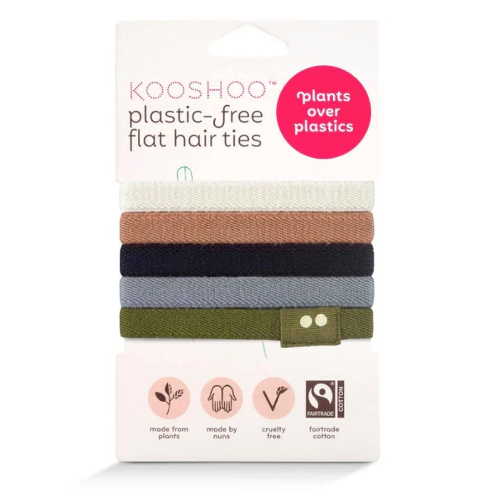 KOOSHOO Classics Organic Plastic-Free Hair Ties – 5 Pack - REGN