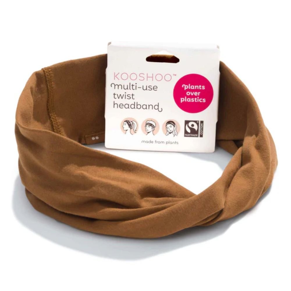 KOOSHOO Twist Headband Cocoa Brown – Organic Fairtrade - REGN