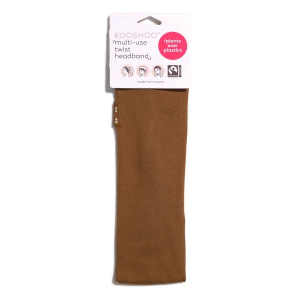 KOOSHOO Twist Headband Cocoa Brown – Organic Fairtrade - REGN