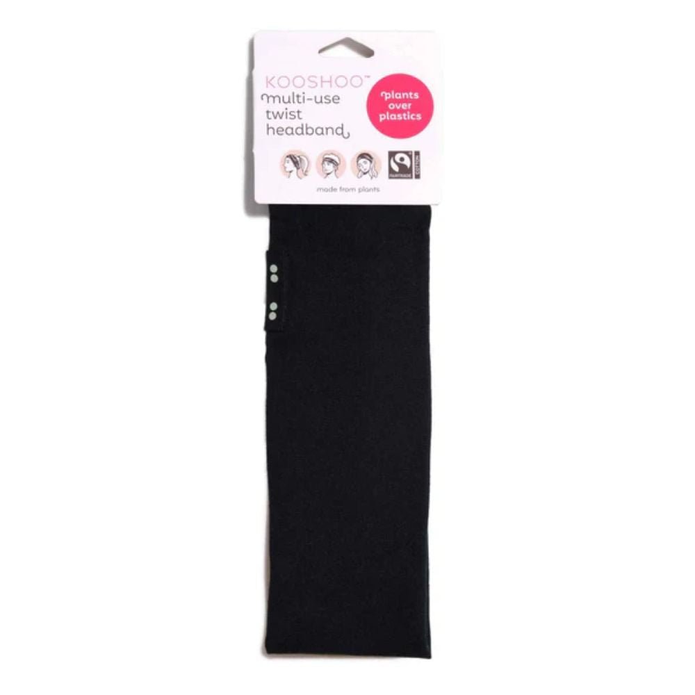 KOOSHOO Twist Headband Jet Black – Organic Fairtrade - REGN
