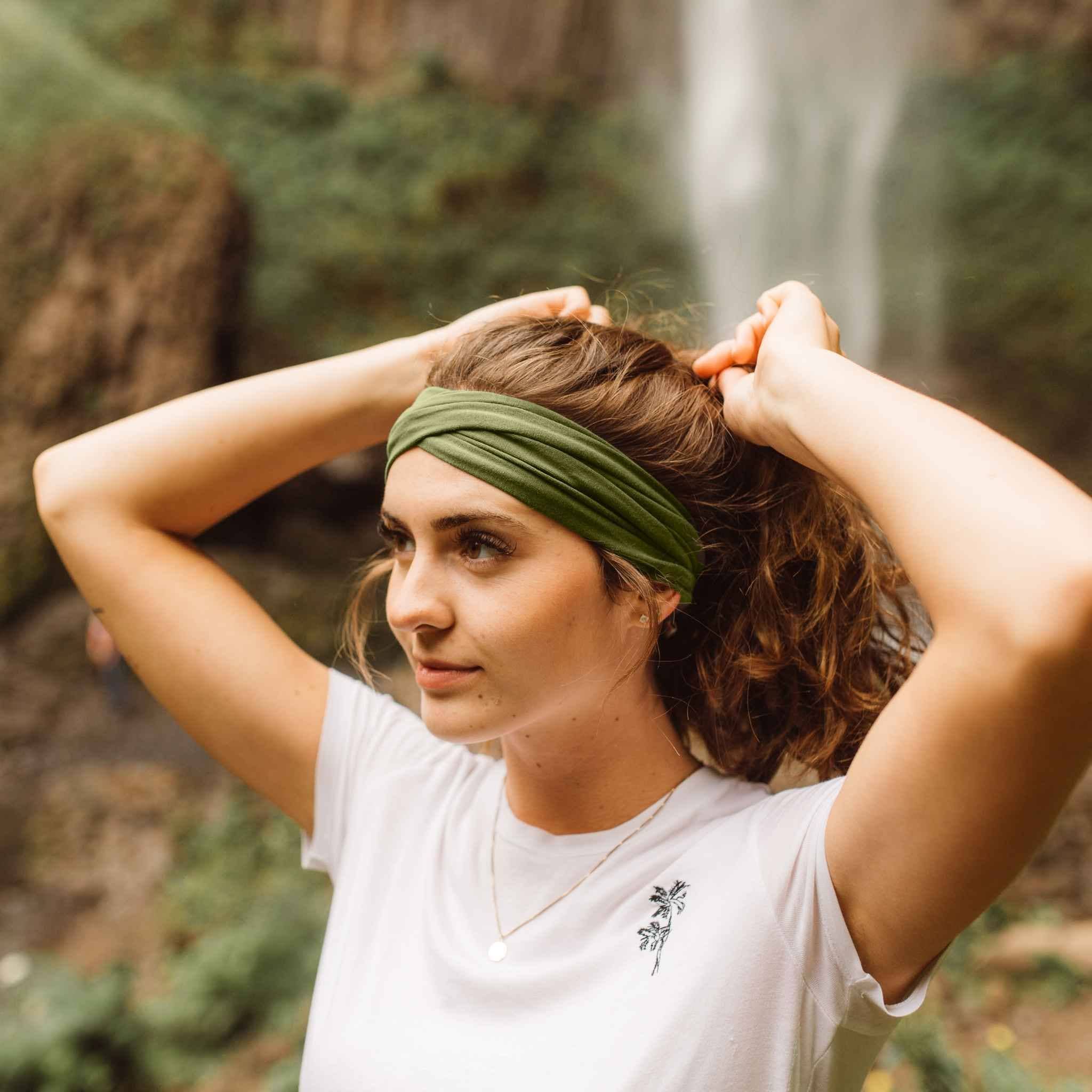 KOOSHOO Twist Headband Olive Branch – Organic Fairtrade - REGN