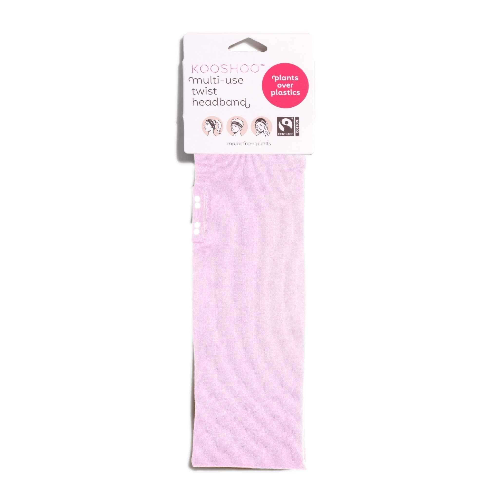 KOOSHOO Twist Headband Pink Mist – Organic Fairtrade - REGN