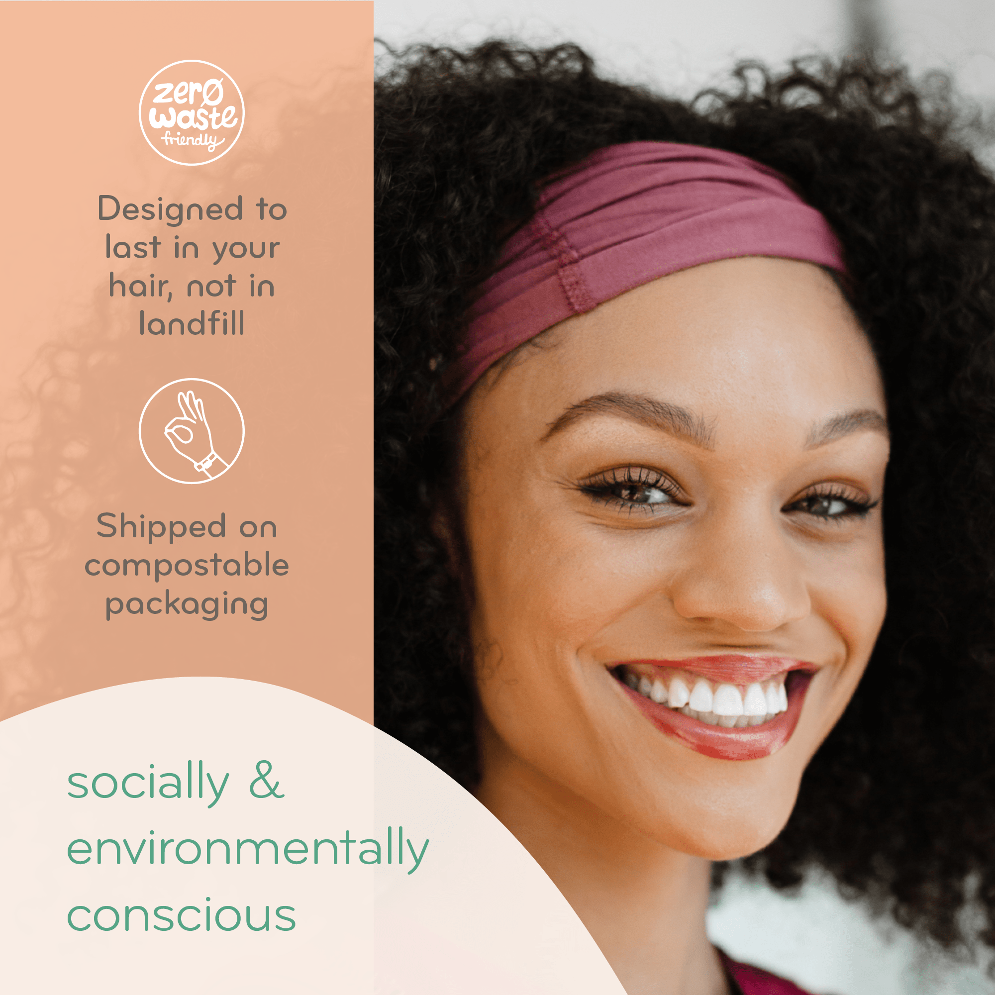 KOOSHOO Twist Headband Wild Beet – Organic Fairtrade - REGN