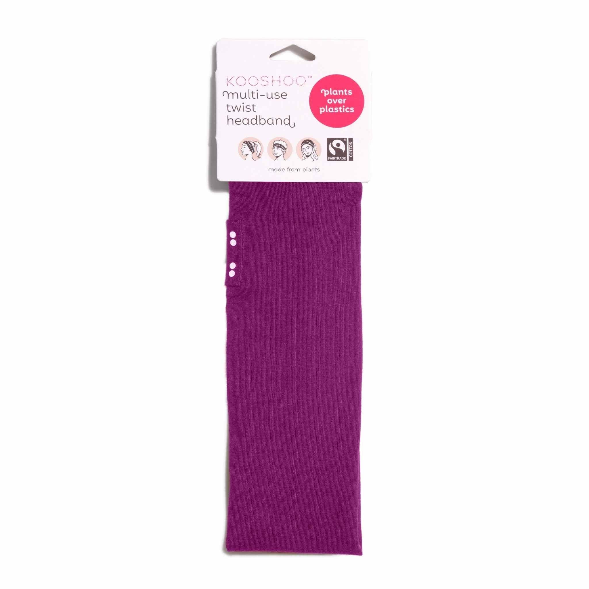 KOOSHOO Twist Headband Wild Beet – Organic Fairtrade - REGN