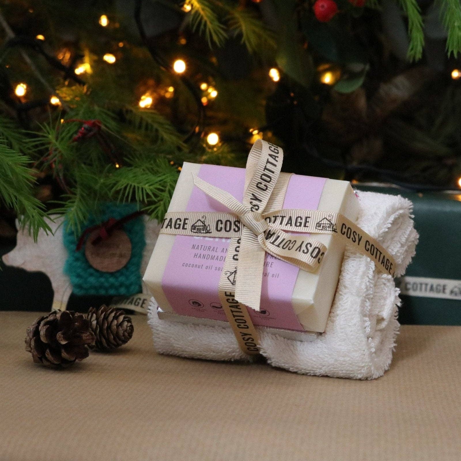 Ladies Christmas Surprise Bundle – Natural Soap, Chocolate & Organic Cloth - REGN