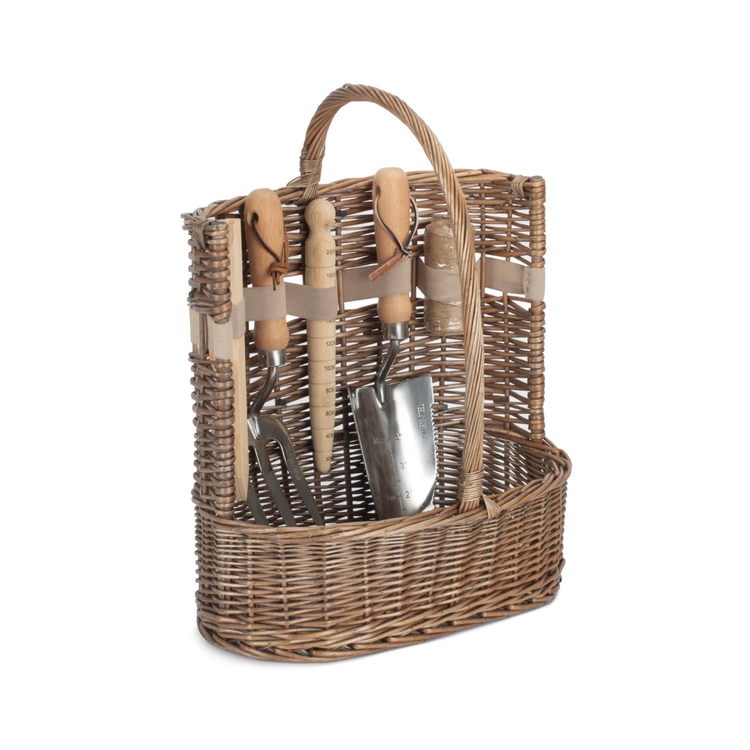 Large Antique Wash Deluxe Garden Tool Basket - REGN