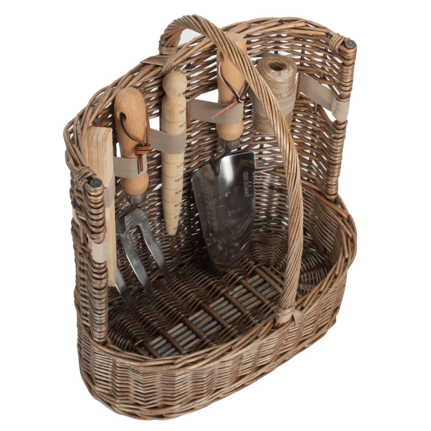 Large Antique Wash Deluxe Garden Tool Basket - REGN