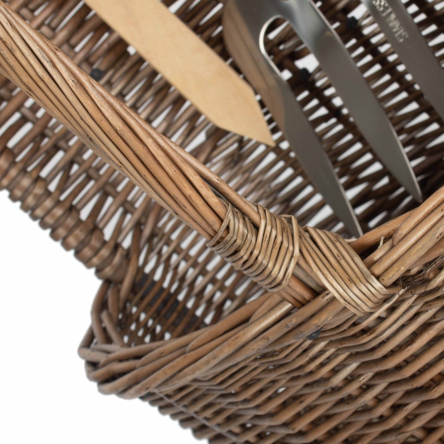 Large Antique Wash Deluxe Garden Tool Basket - REGN