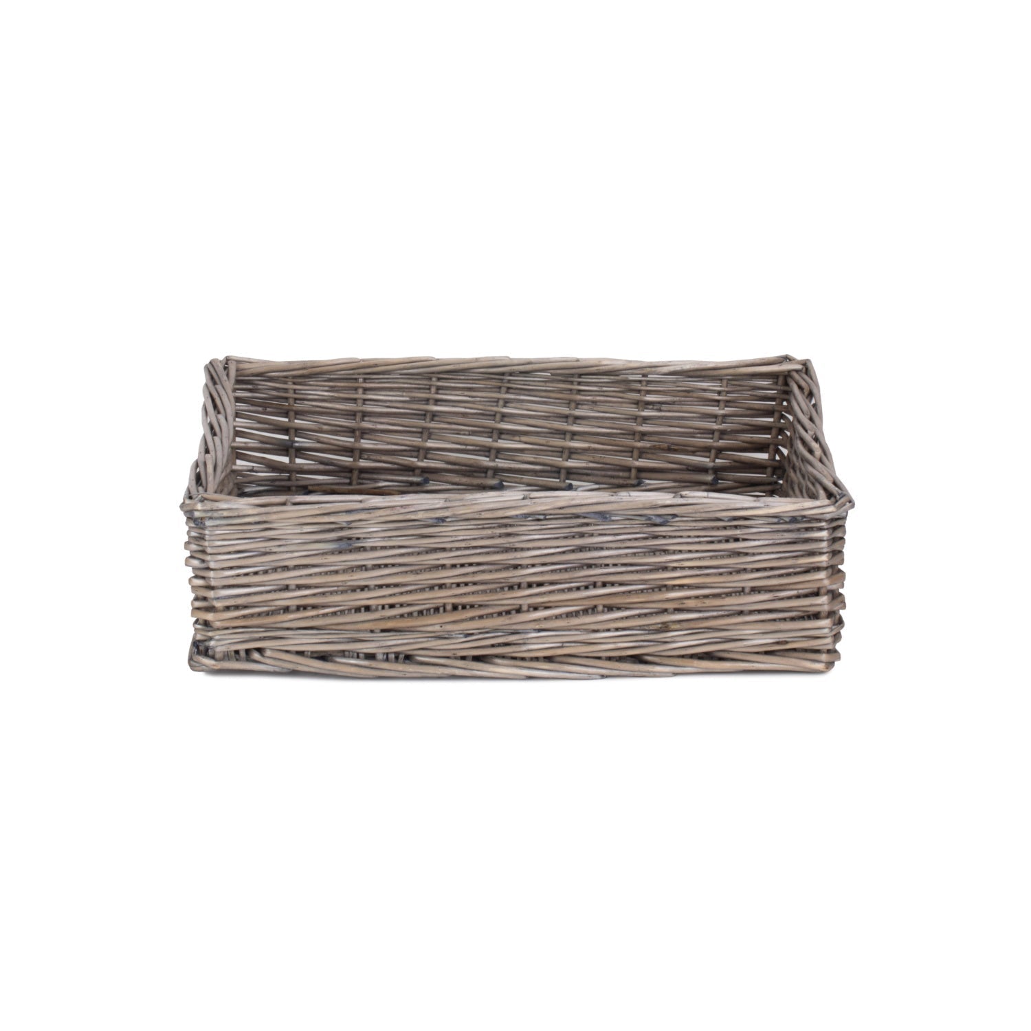 Large Antique Wash Straight-Sided Tray Basket - REGN
