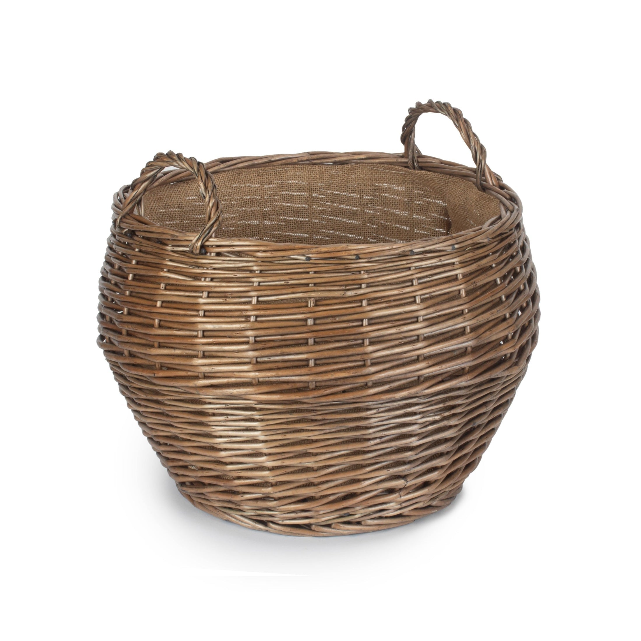 Large Antique Wash Willow Stumpy Basket - REGN