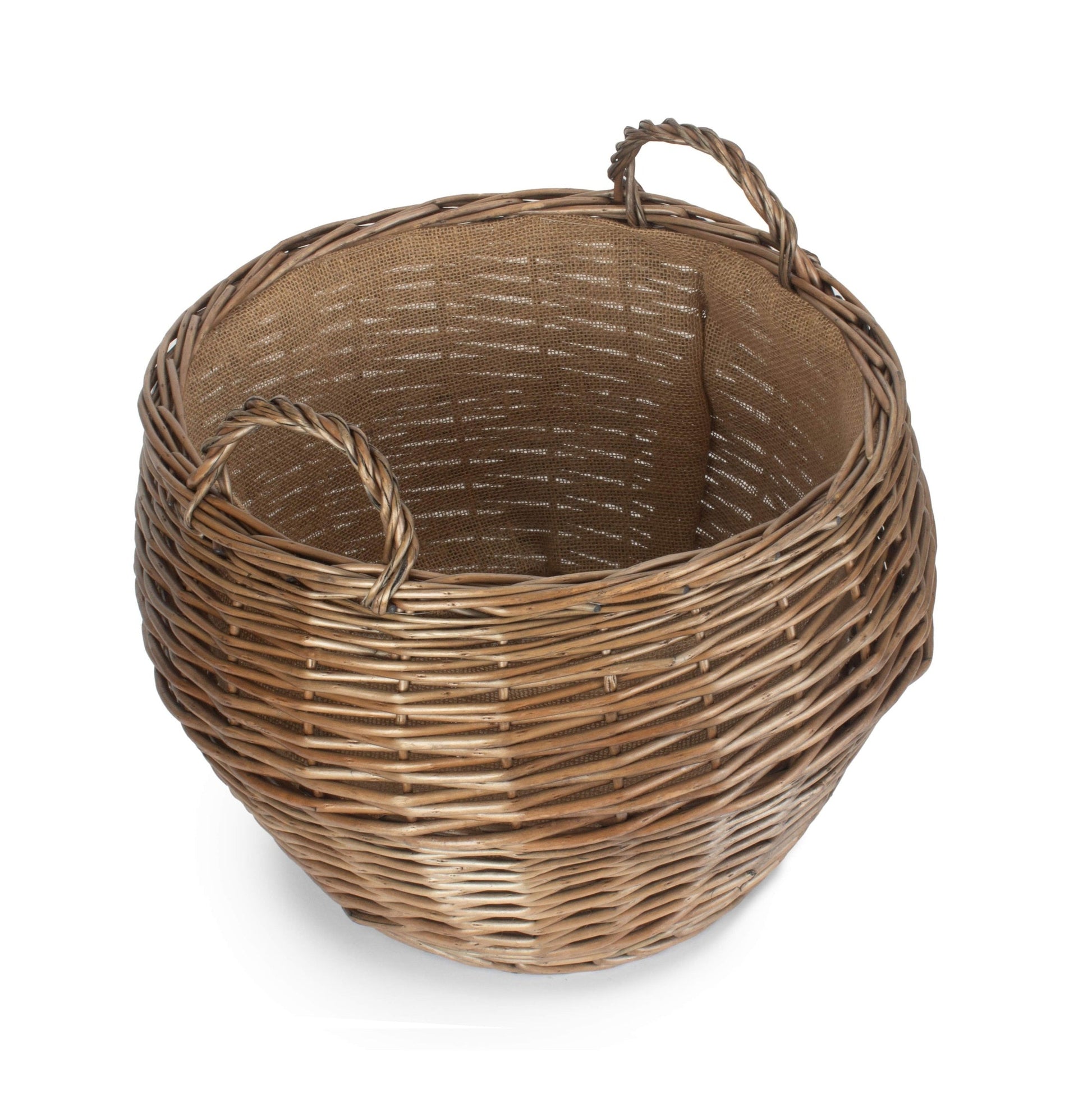 Large Antique Wash Willow Stumpy Basket - REGN