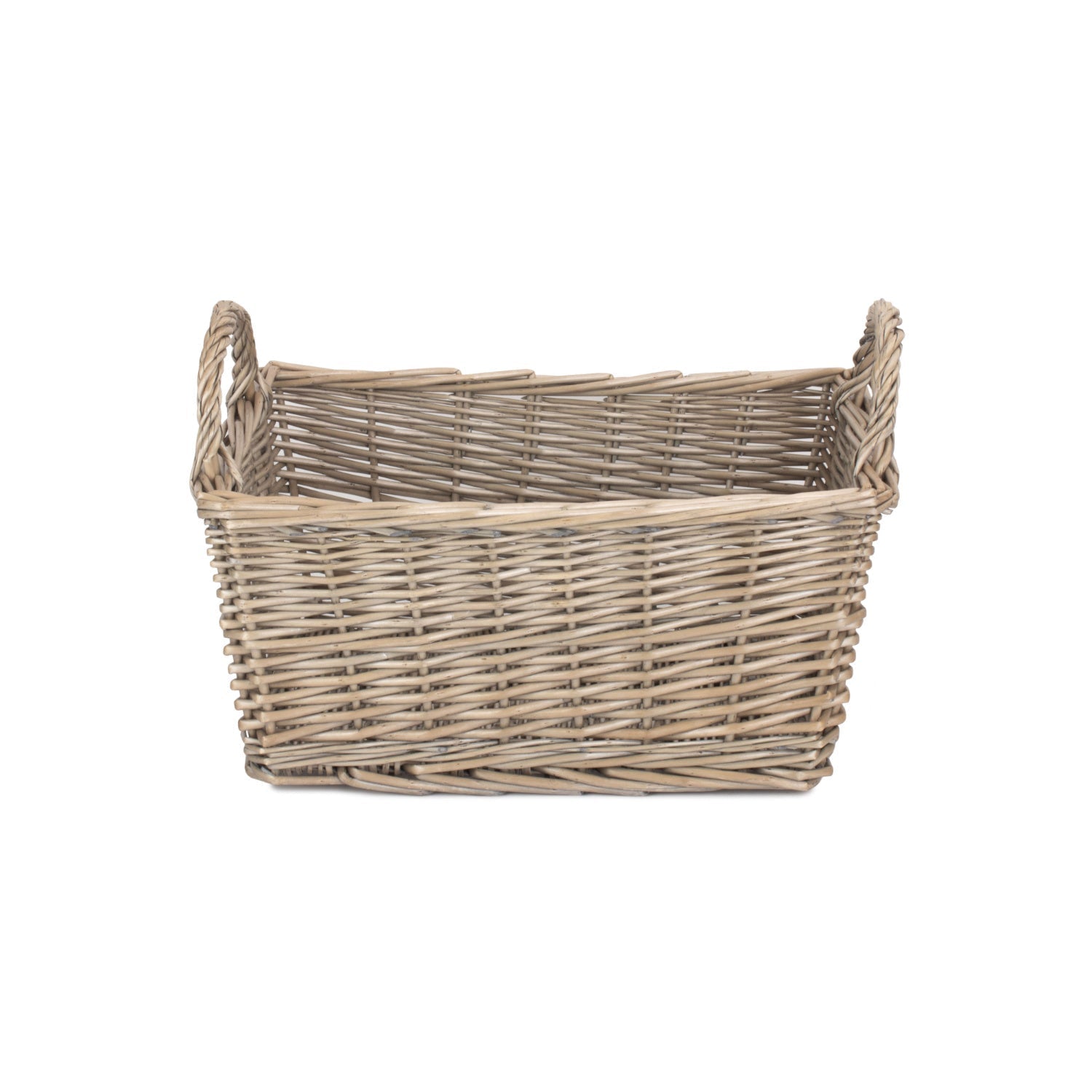 Large Antique Wash Willow Tapered Storage Basket - REGN