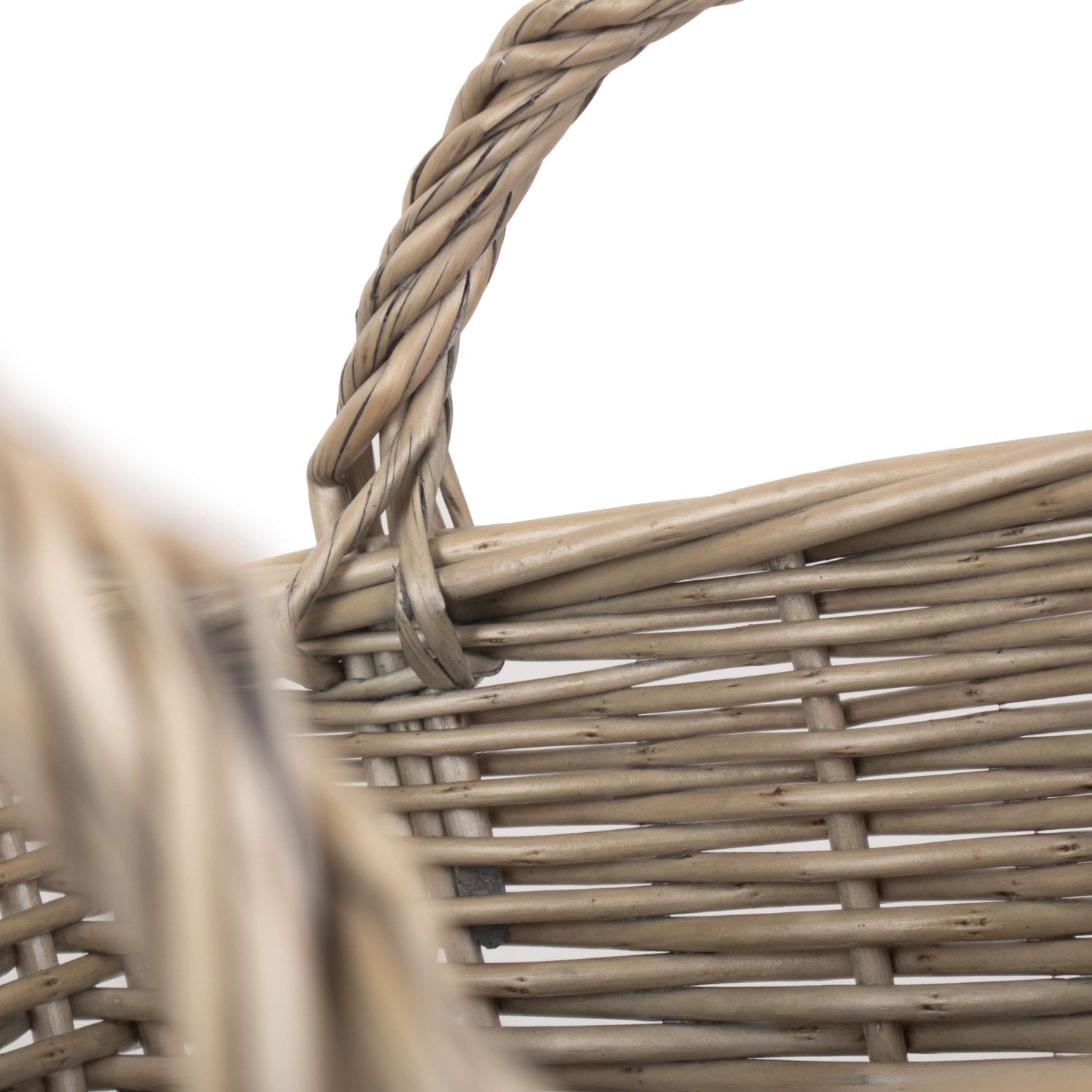 Large Antique Wash Willow Tapered Storage Basket - REGN