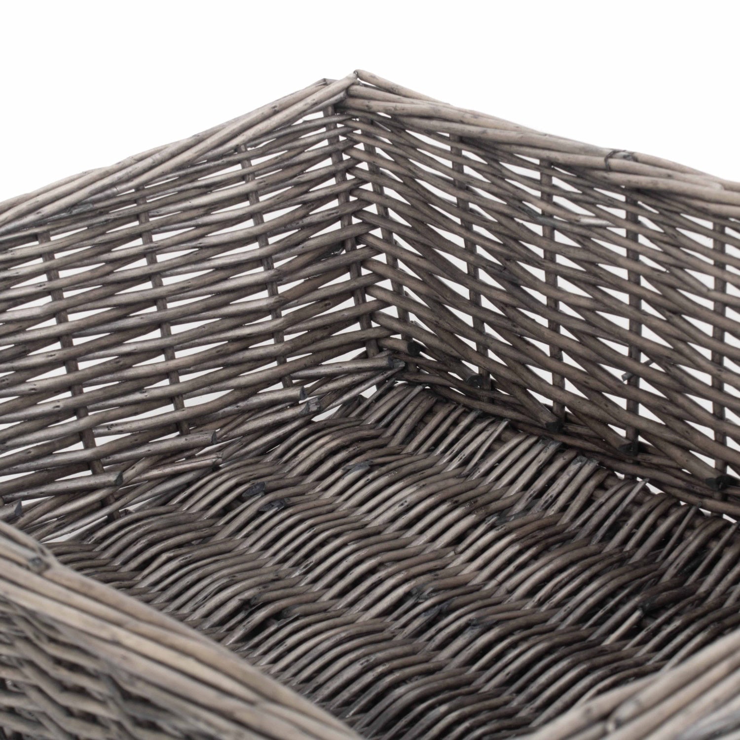 Large Antique Wash Willow Tray Basket - REGN
