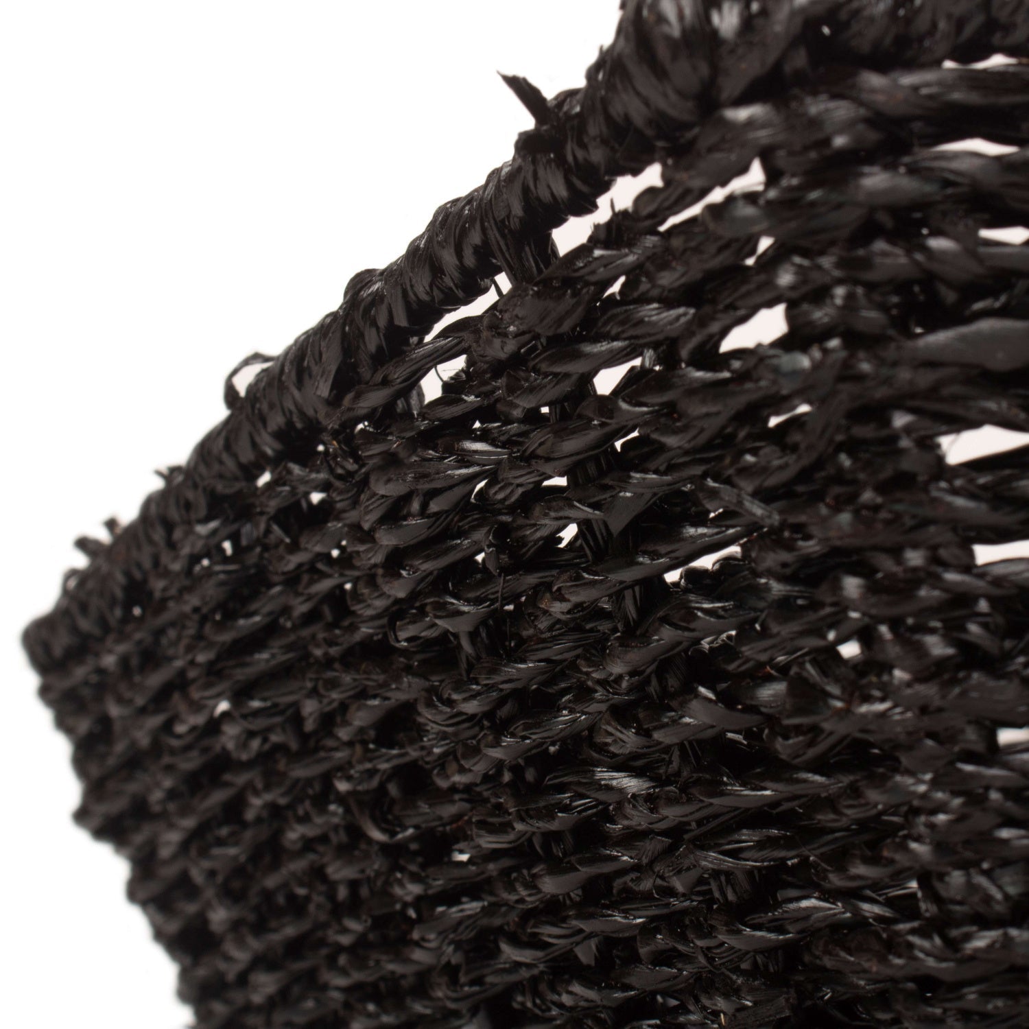 Large Black Paper Rope Tray Basket - REGN