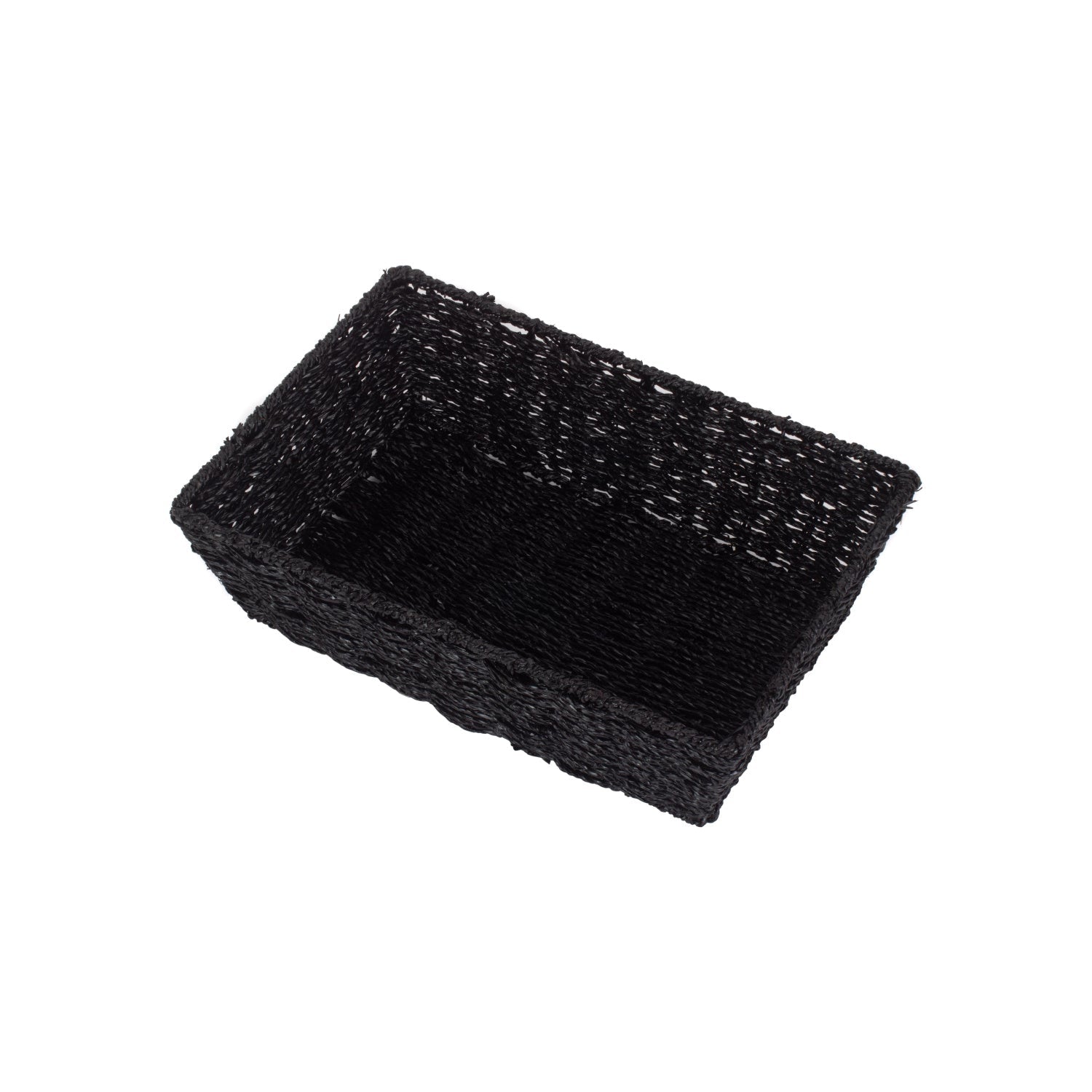 Large Black Paper Rope Tray Basket - REGN