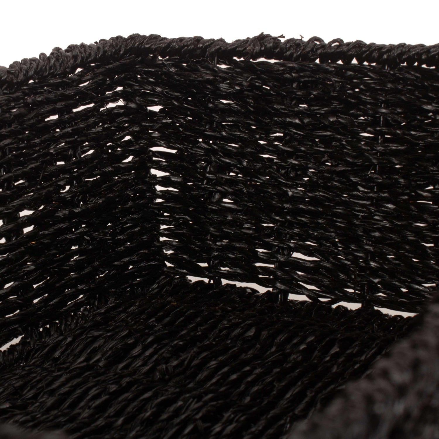 Large Black Paper Rope Tray Basket - REGN