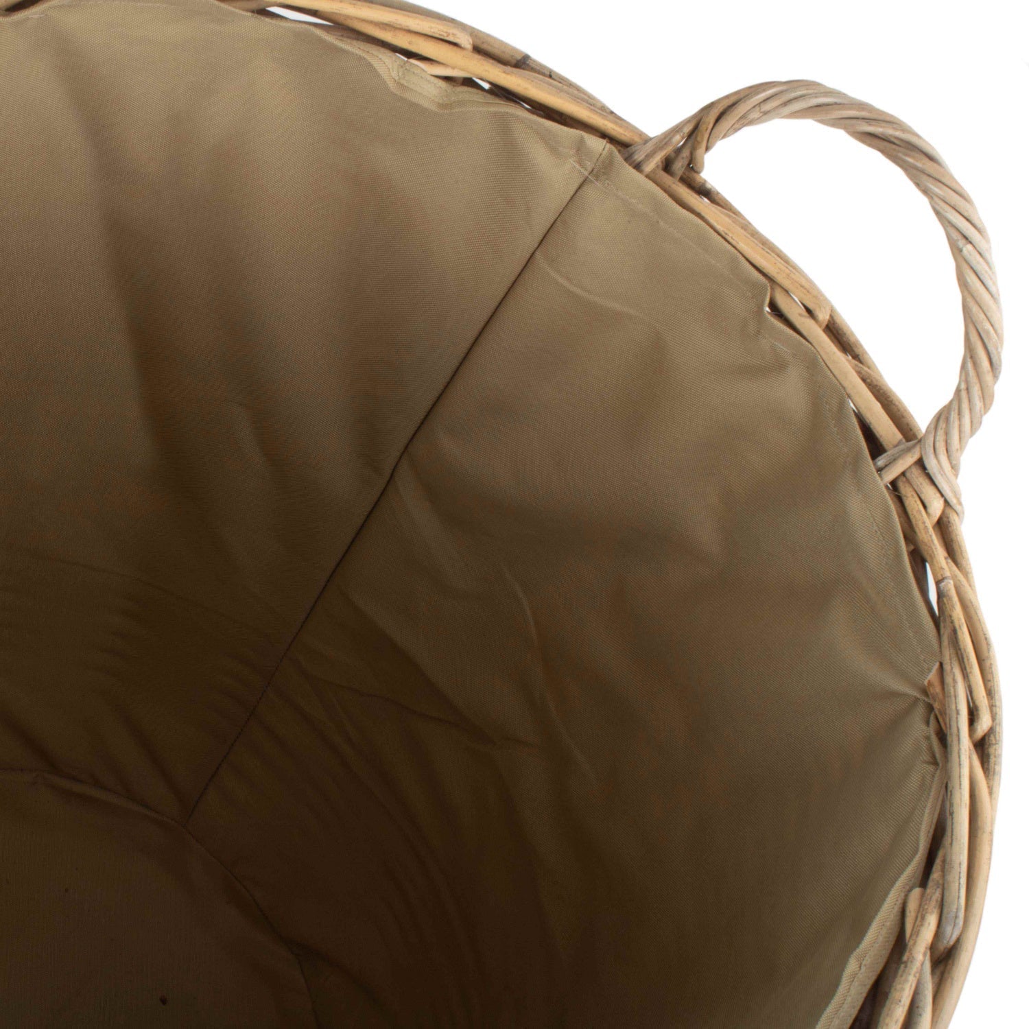 Large Cordura Lined Tall Round Fireside Rattan Log Basket - REGN