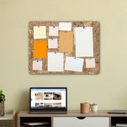Large Cork Notice & Memo Board | Twist Black | 600 x 450 x 18 mm - REGN