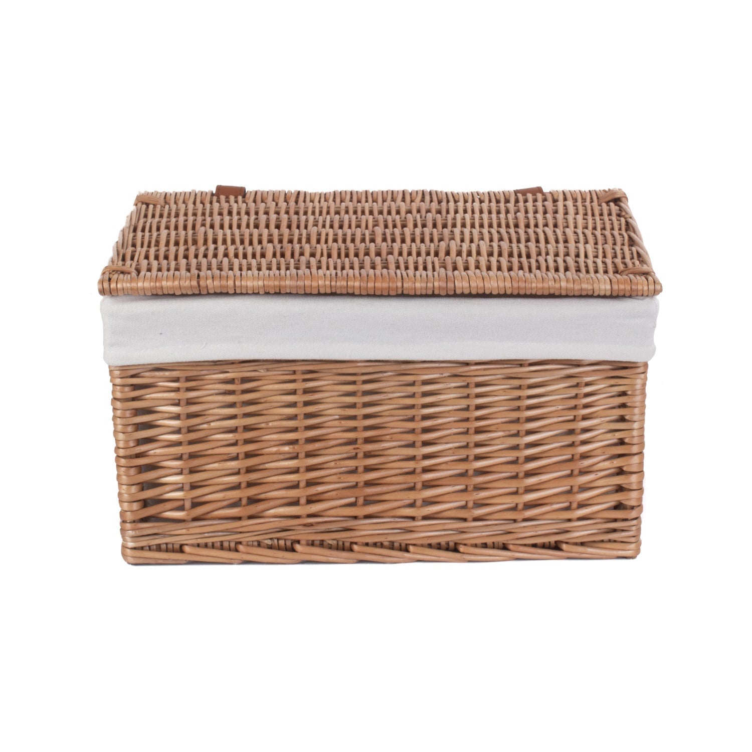 Large Double Steamed WIllow Storage Hamper with White Lining - REGN