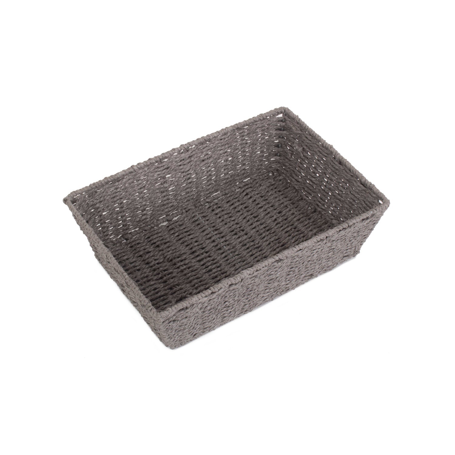Large Grey Paper Rope Tray Basket - REGN