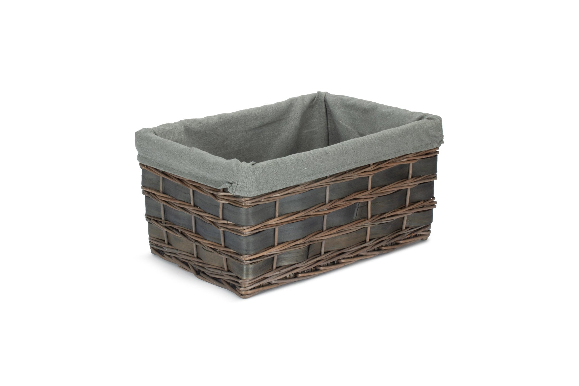 Large Grey Scandi Storage Basket with Grey Sage Lining - REGN