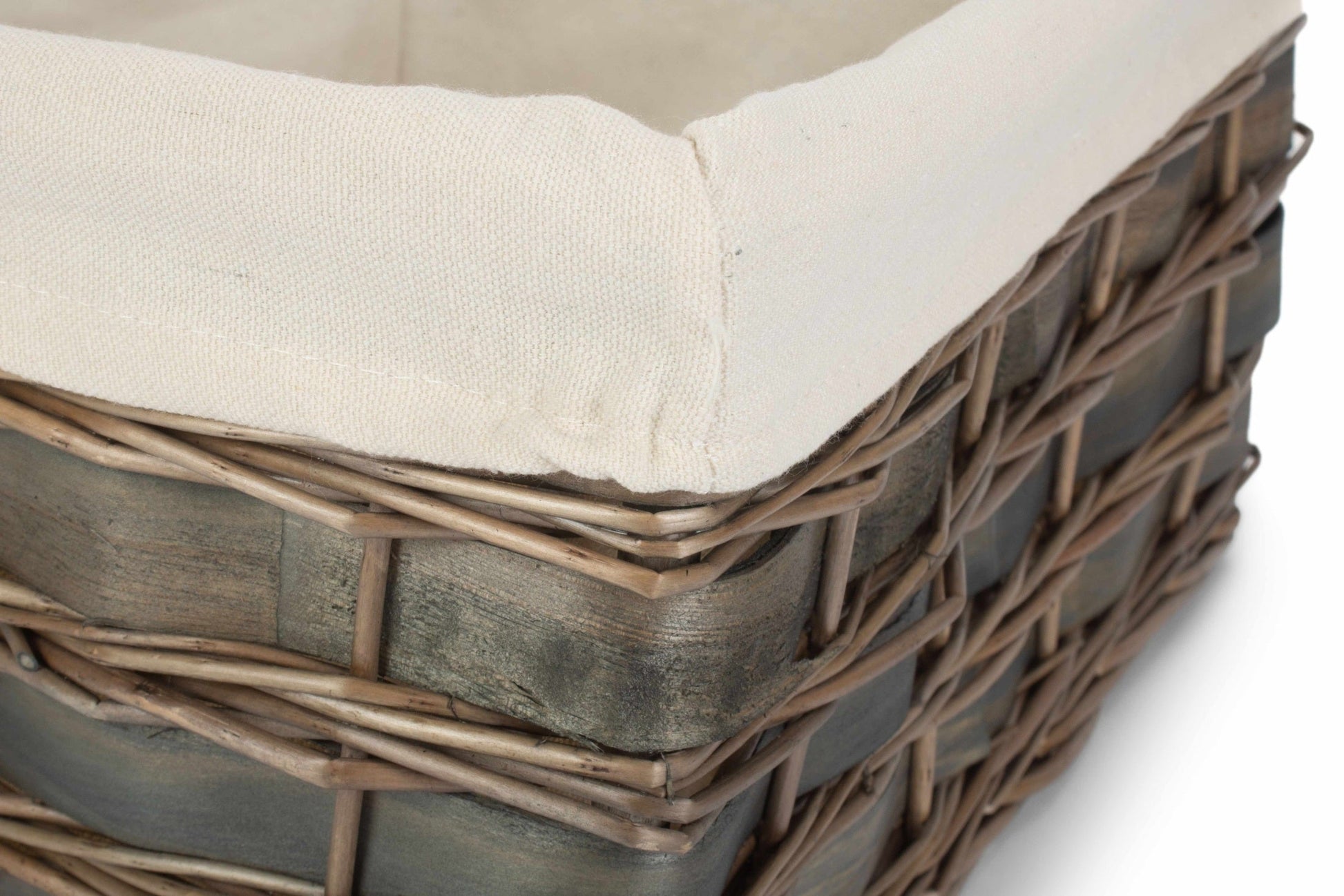 Large Grey Scandi Storage Basket with White Lining - REGN