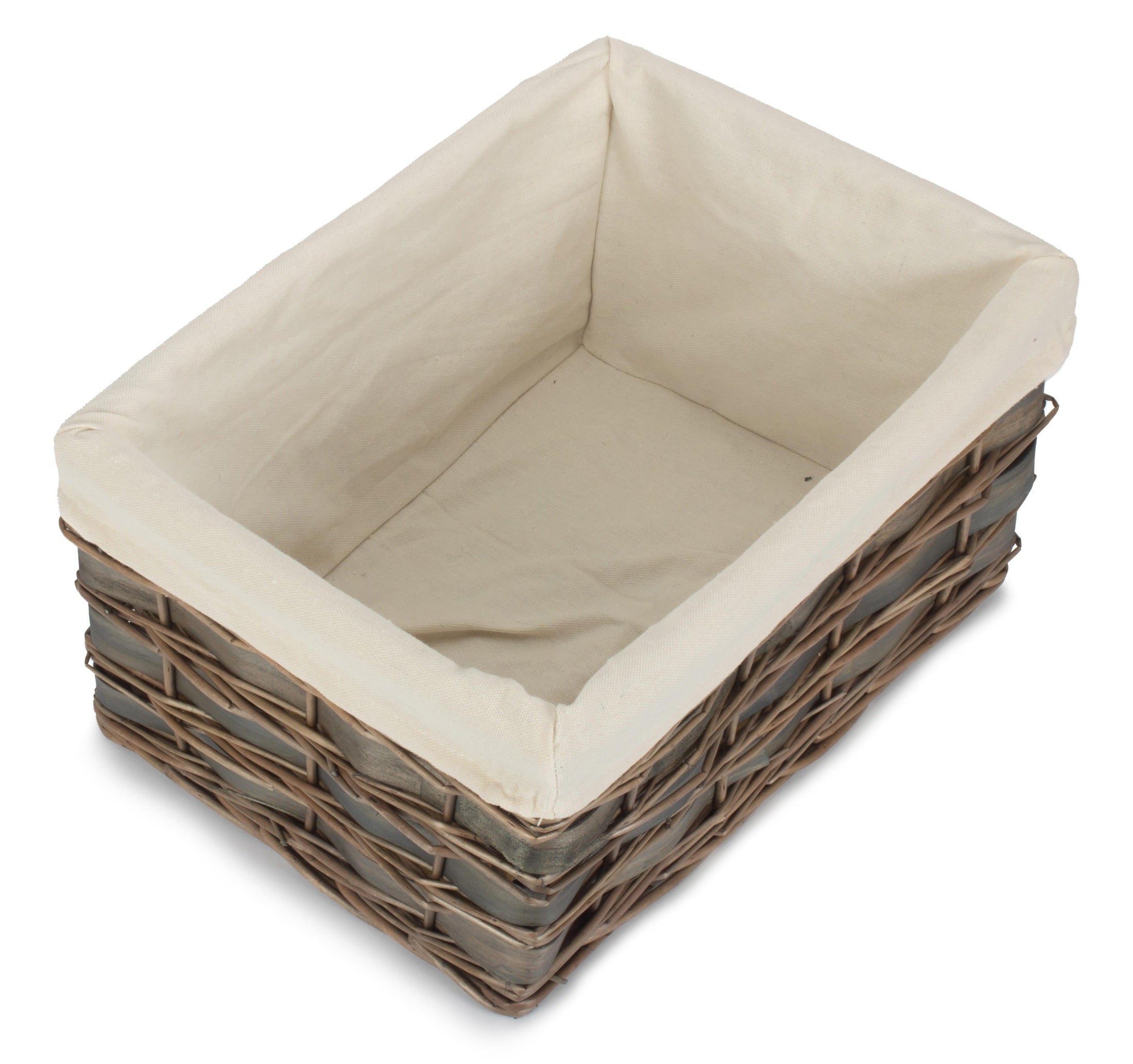 Large Grey Scandi Storage Basket with White Lining - REGN