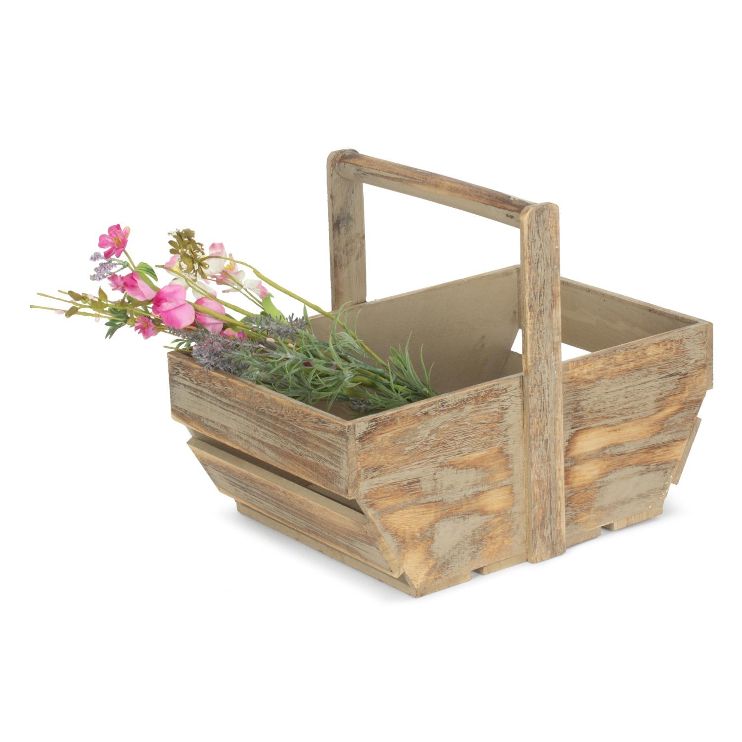 Large Oak Effect Wooden Trug - REGN