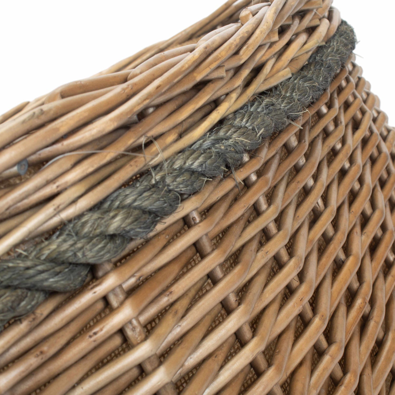 Large Oval Rope Handled Log Basket - REGN