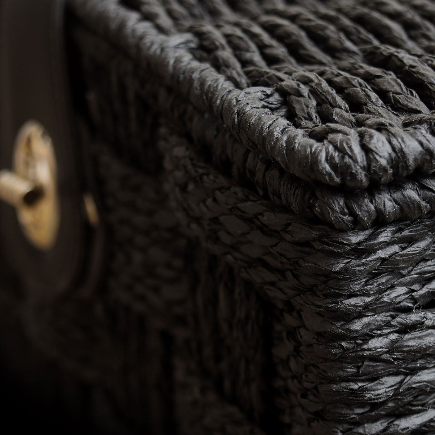 Large Paper Rope Hamper - Black - REGN