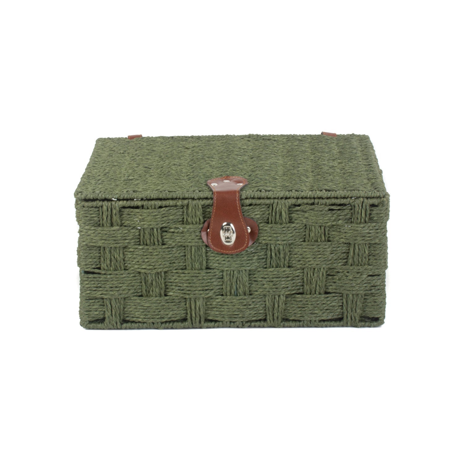 Large Paper Rope Hamper - Forest Green - REGN