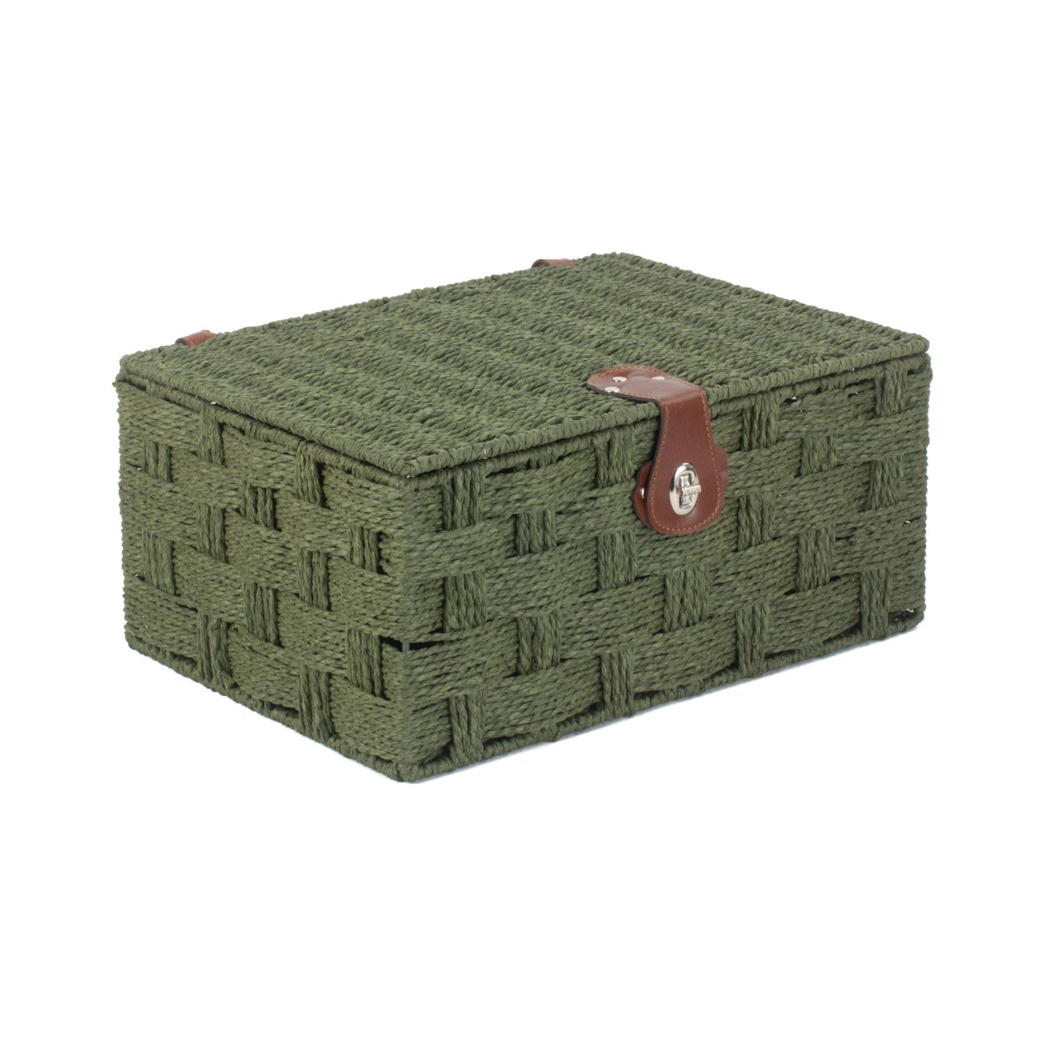 Large Paper Rope Hamper - Forest Green - REGN