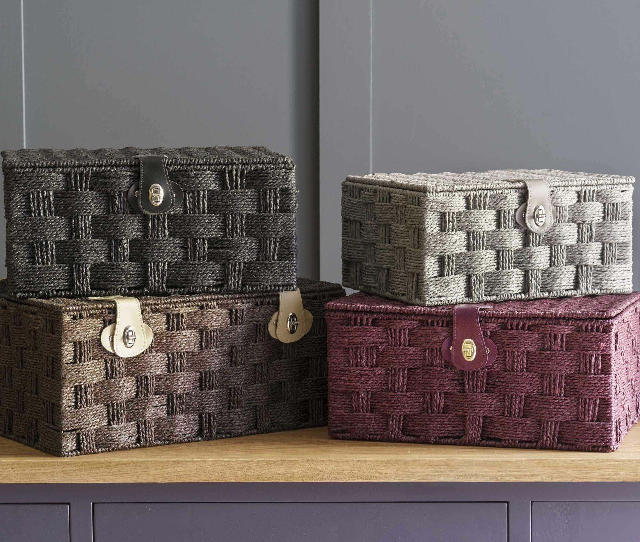 Large Paper Rope Hamper - Grey - REGN