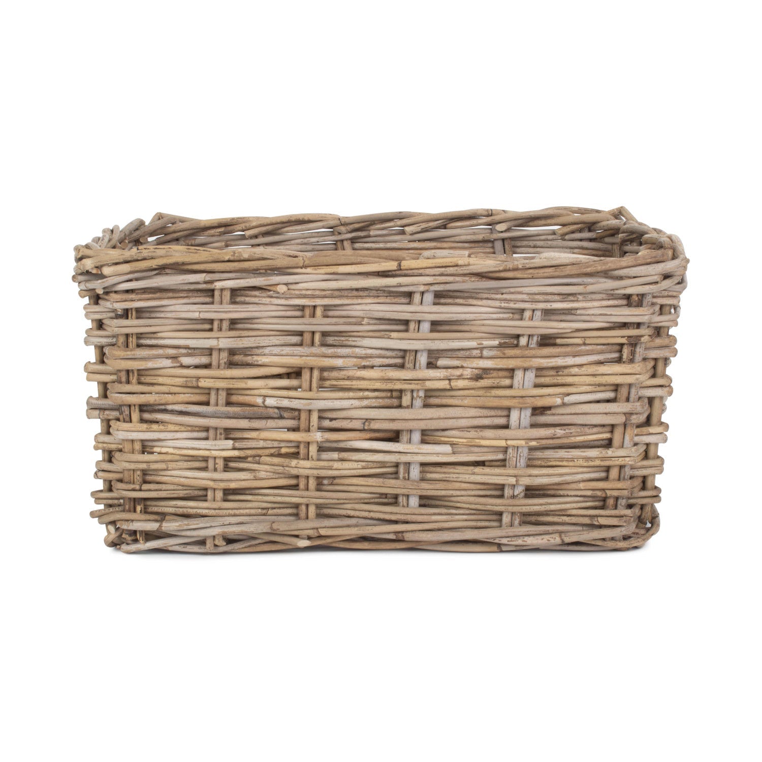 Large Rectangular Grey Rattan Storage Basket - REGN