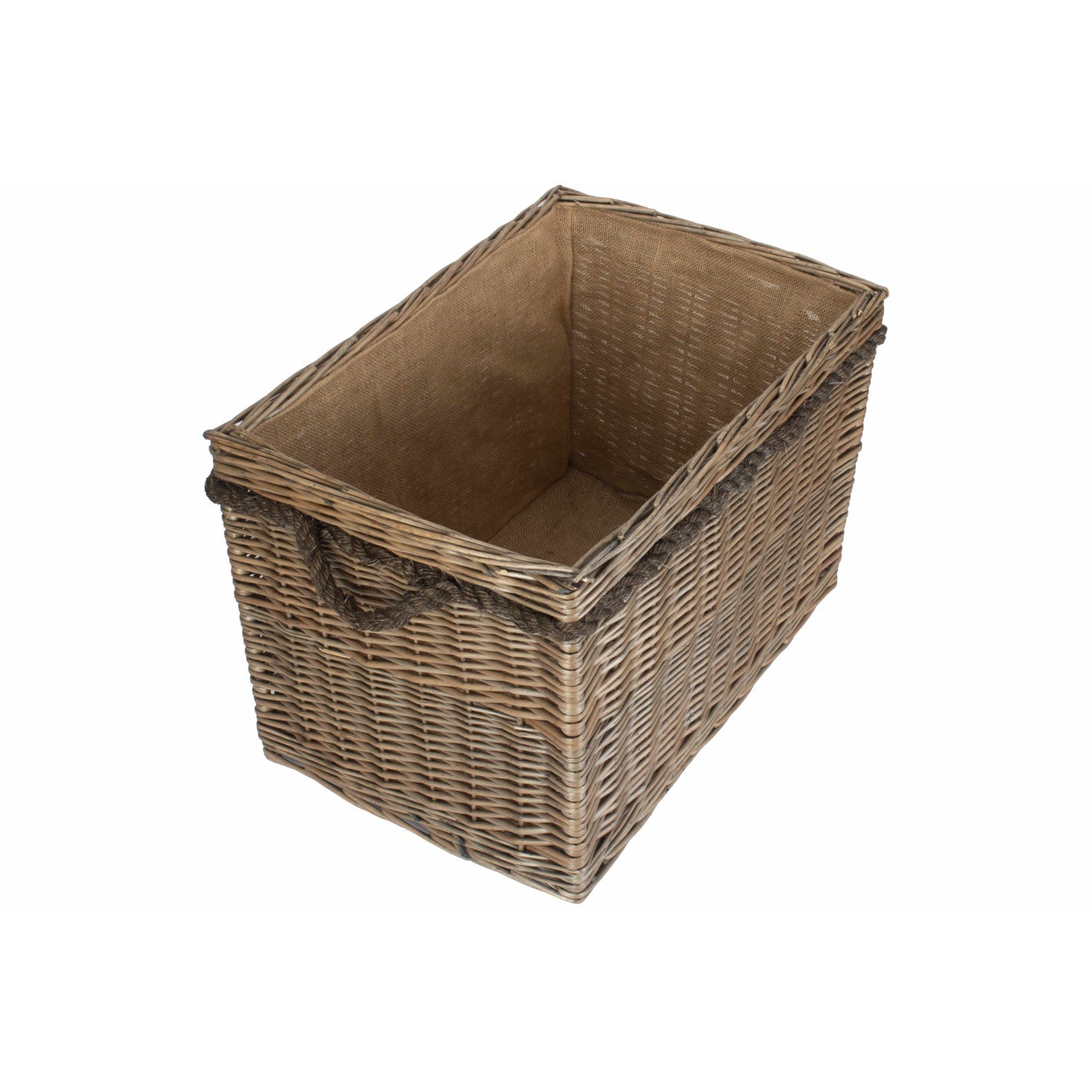 Large Rectangular Rope Handled Log Basket - REGN