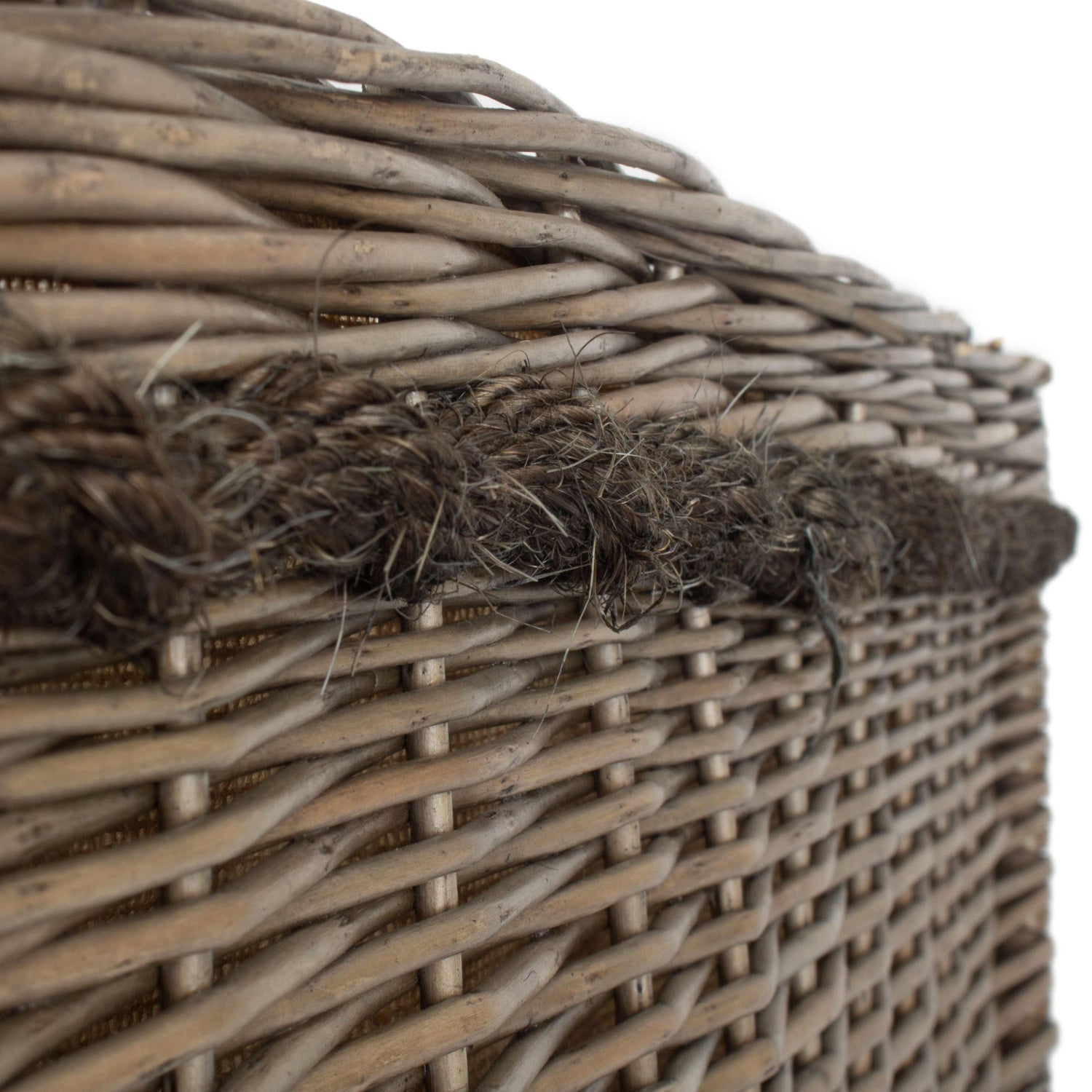 Large Rectangular Rope Handled Log Basket - REGN