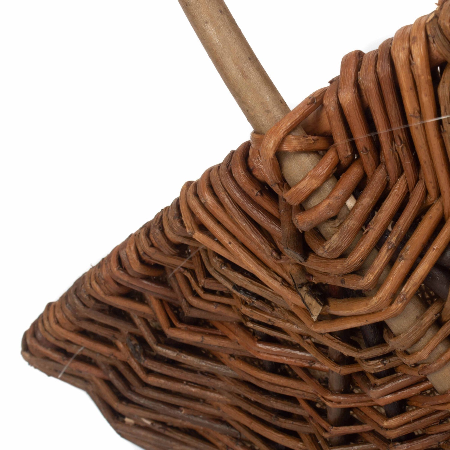 Large Rectangular Unpeeled Willow Garden Trug With Hessian Lining - REGN