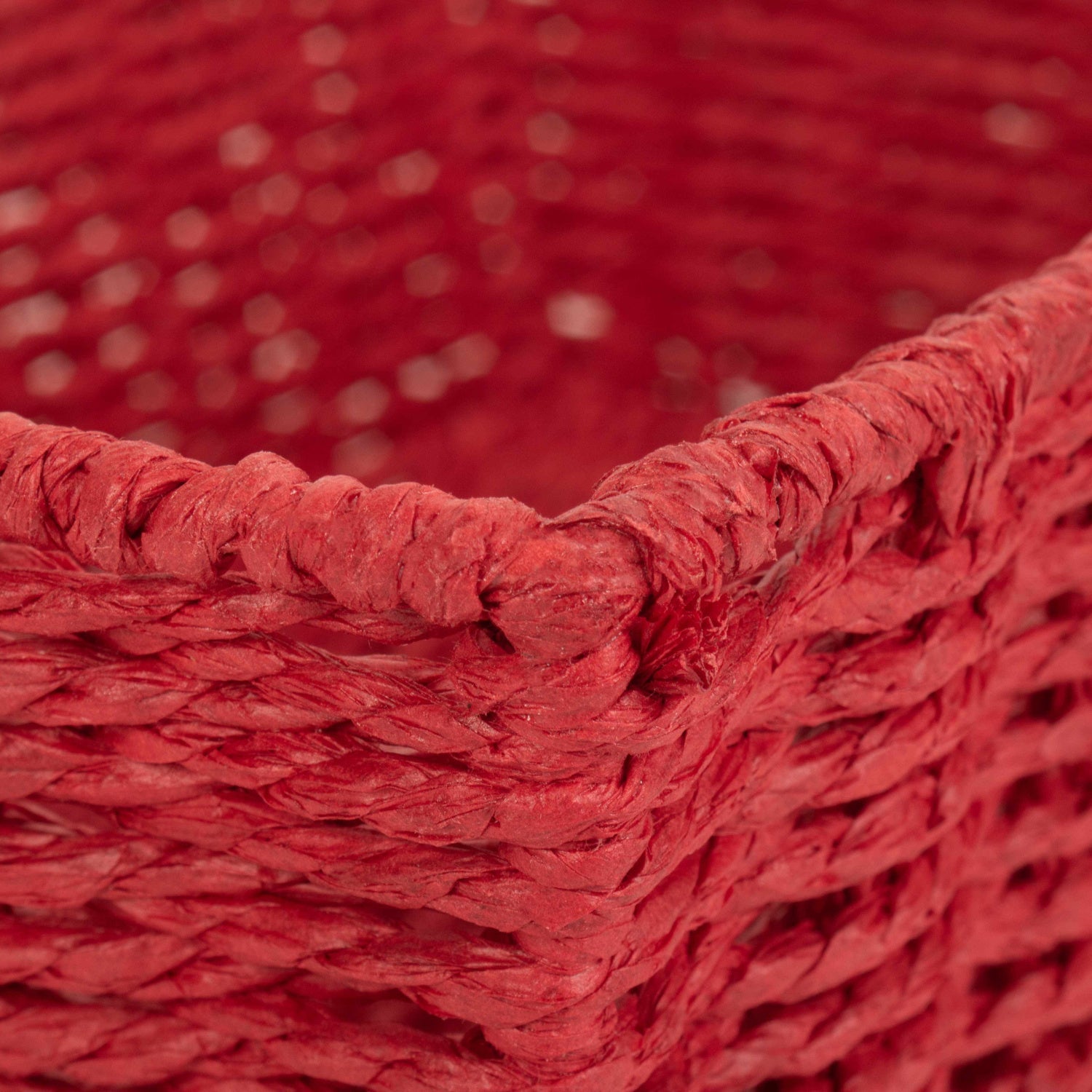 Large Red Paper Rope Tray Basket - REGN