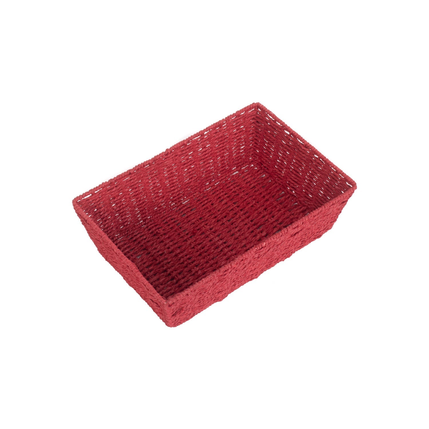 Large Red Paper Rope Tray Basket - REGN