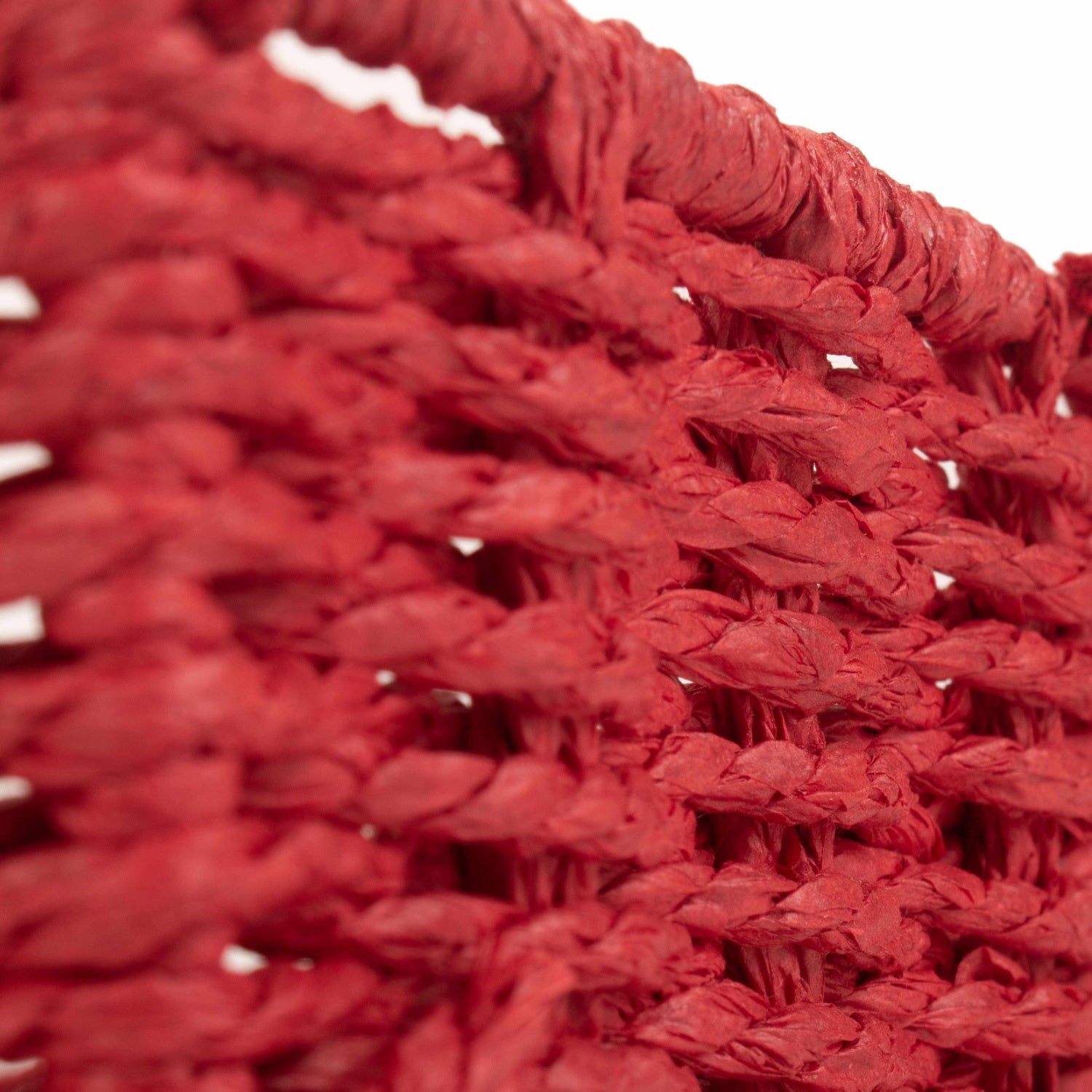 Large Red Paper Rope Tray Basket - REGN