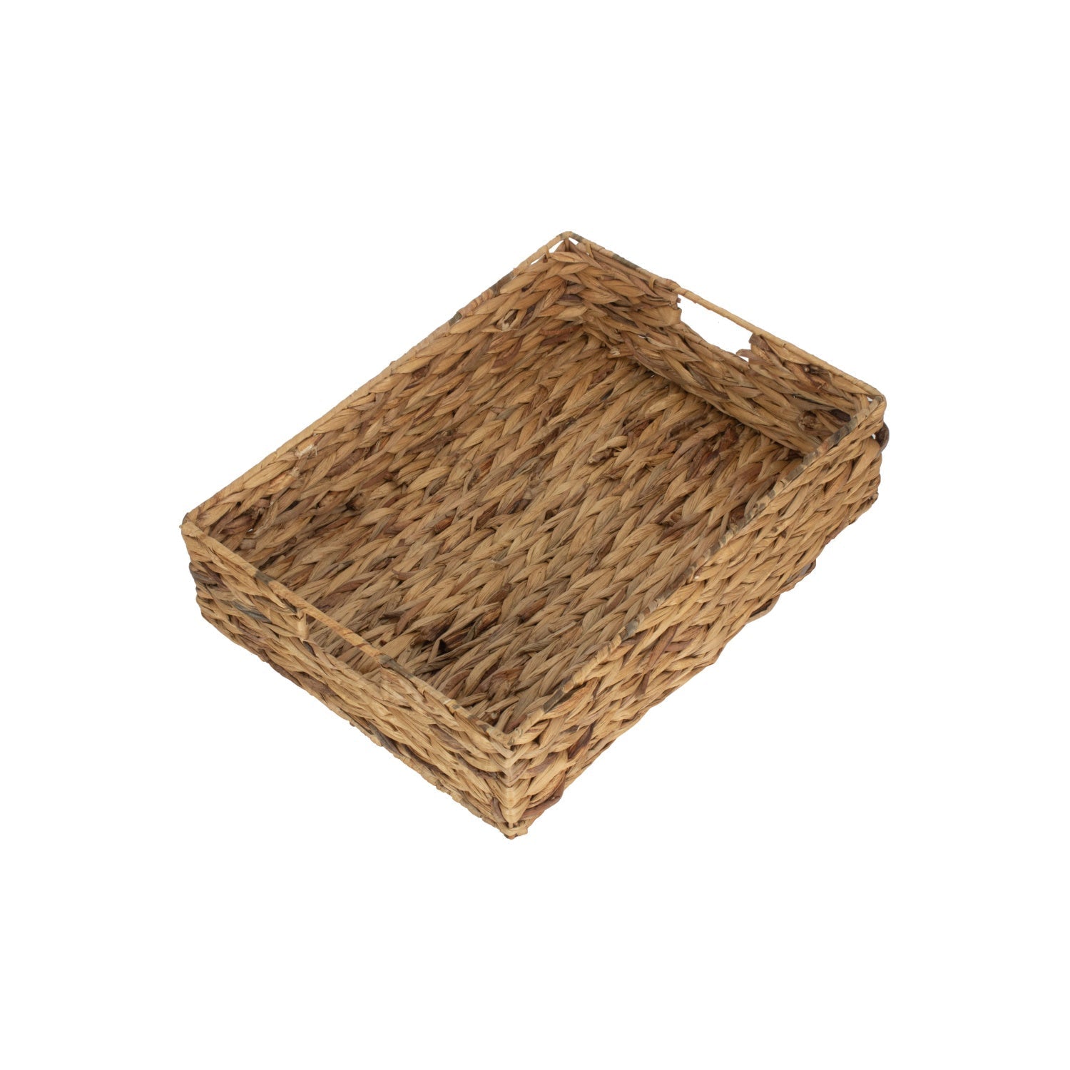 Large Shallow Rectangular Water Hyacinth Storage Tray Basket - REGN