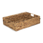 Large Shallow Rectangular Water Hyacinth Storage Tray Basket - REGN