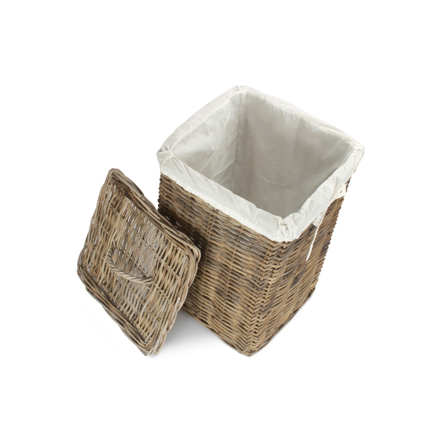 Large Square Rattan Laundry Hamper Basket - REGN
