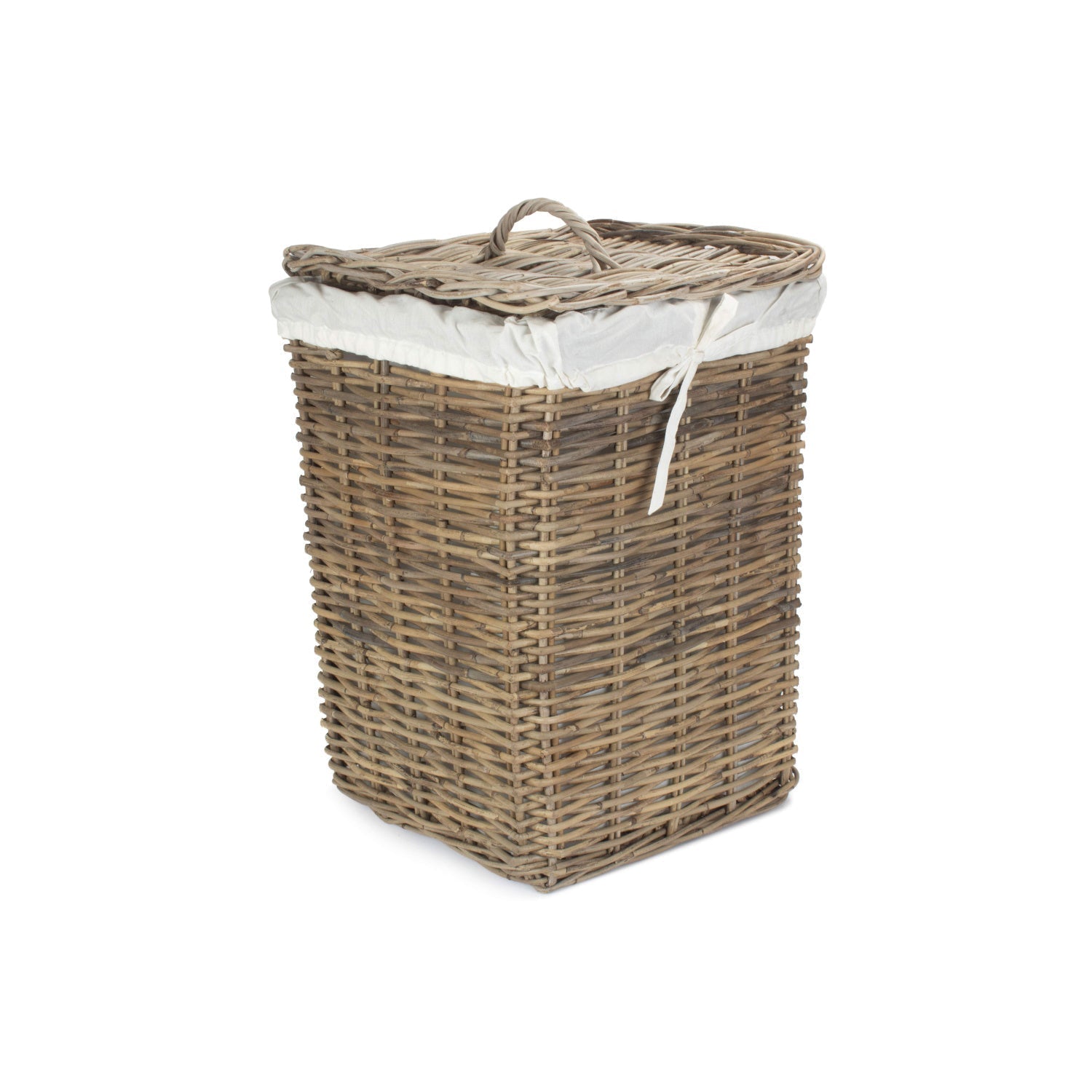 Large Square Rattan Laundry Hamper Basket - REGN