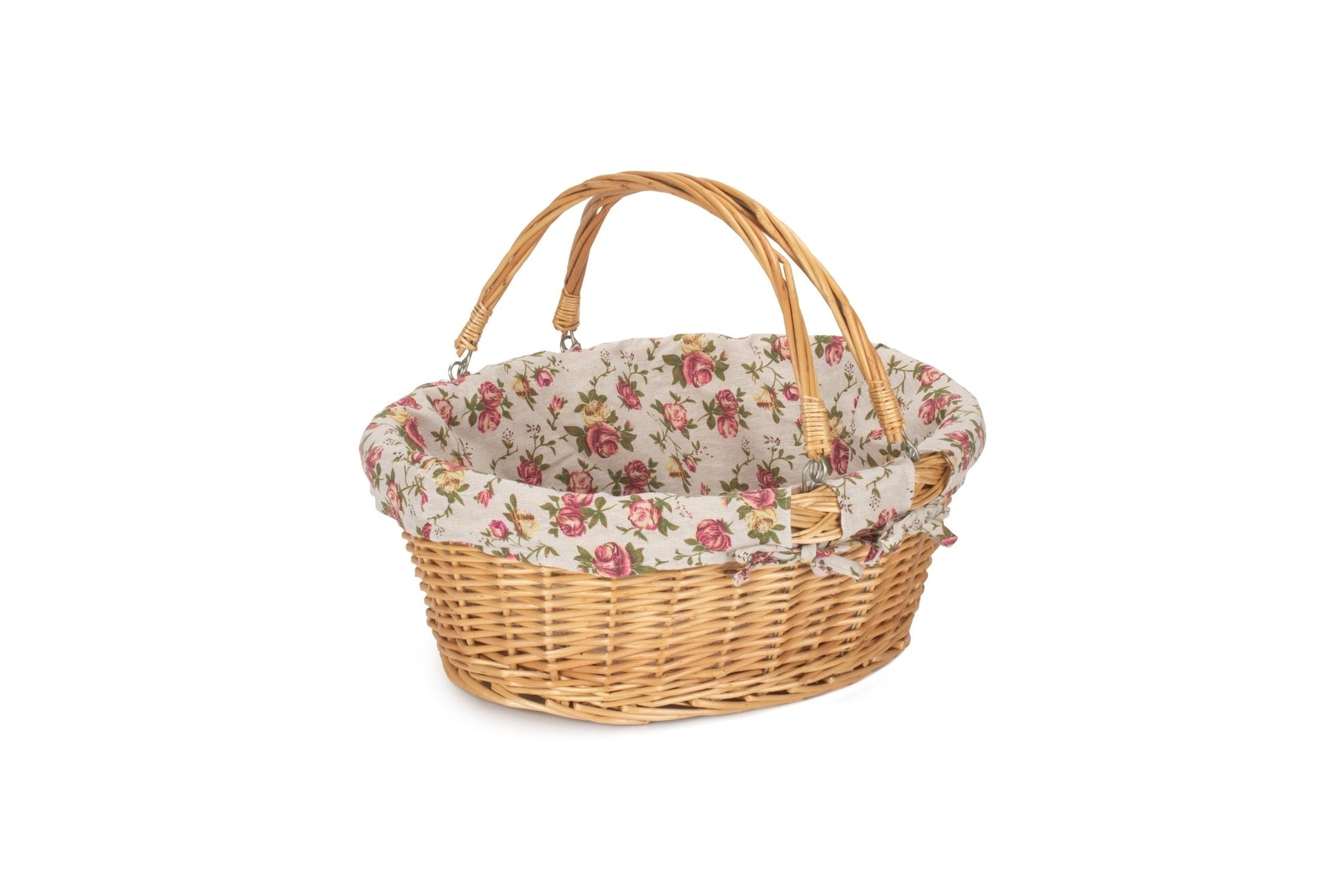 Large Swing Handle Shopper With Garden Rose Lining - REGN