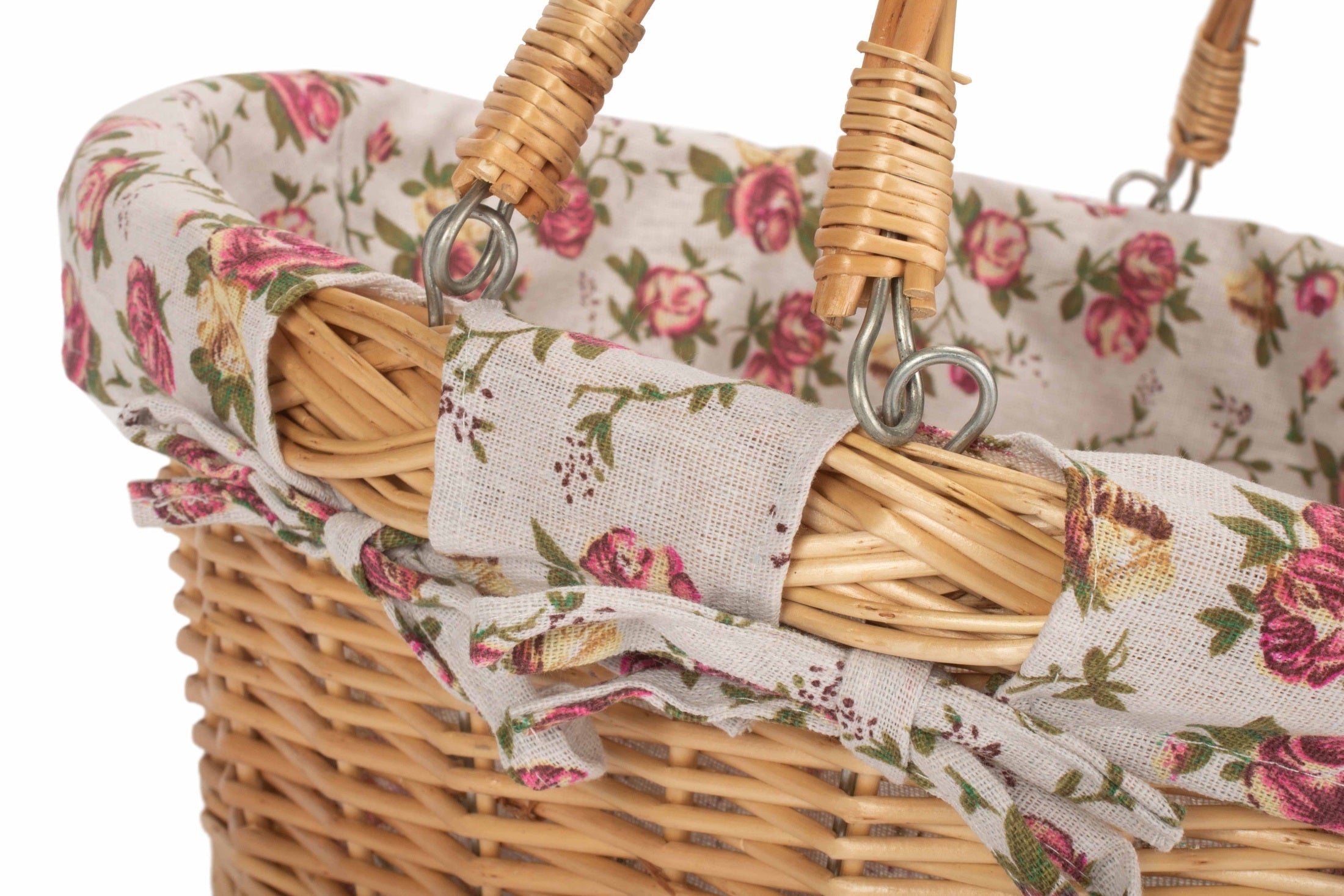 Large Swing Handle Shopper With Garden Rose Lining - REGN