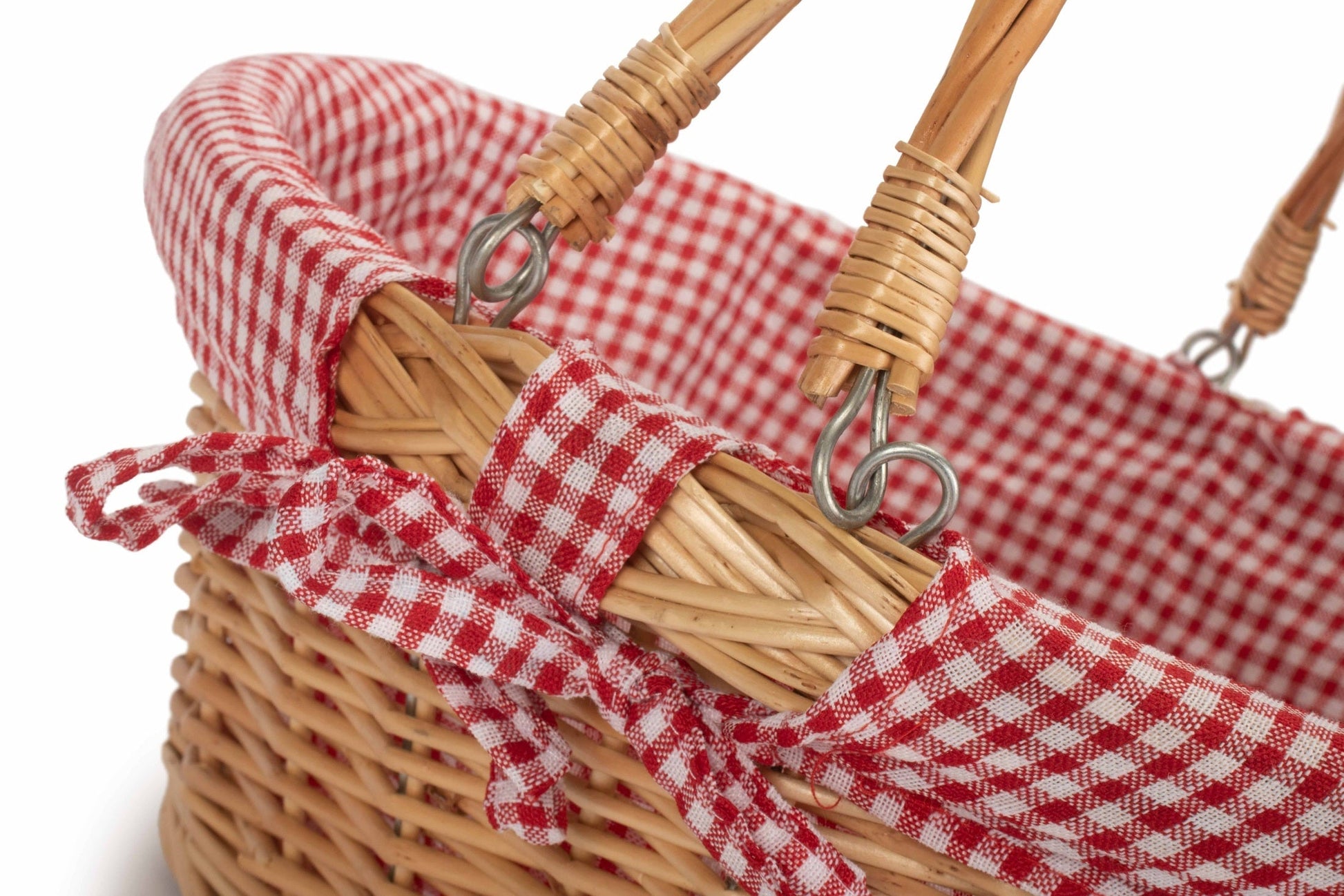 Large Swing Handle Shopper With Red & White Checked Lining - REGN